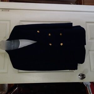 Ralph Lauren Double Breasted Navy Blazer with Gold Buttons Please Se Measurments